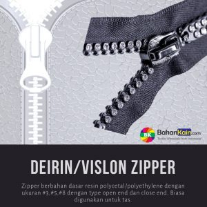 Delrin Zipper (Vislon Zipper) - bahankain