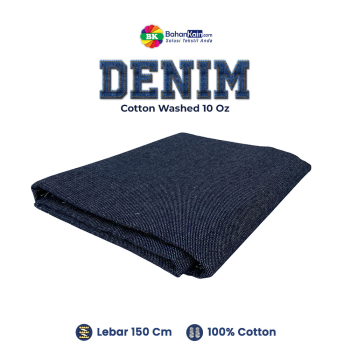 Kain Cotton Washed Denim 10 Oz