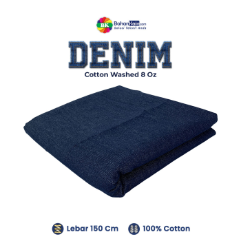 Kain Cotton Washed Denim 8 Oz